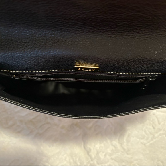 Vintage Bally Italy two-tone Leather Crossbody Flap Bag 7x11 - Picture 7 of 8